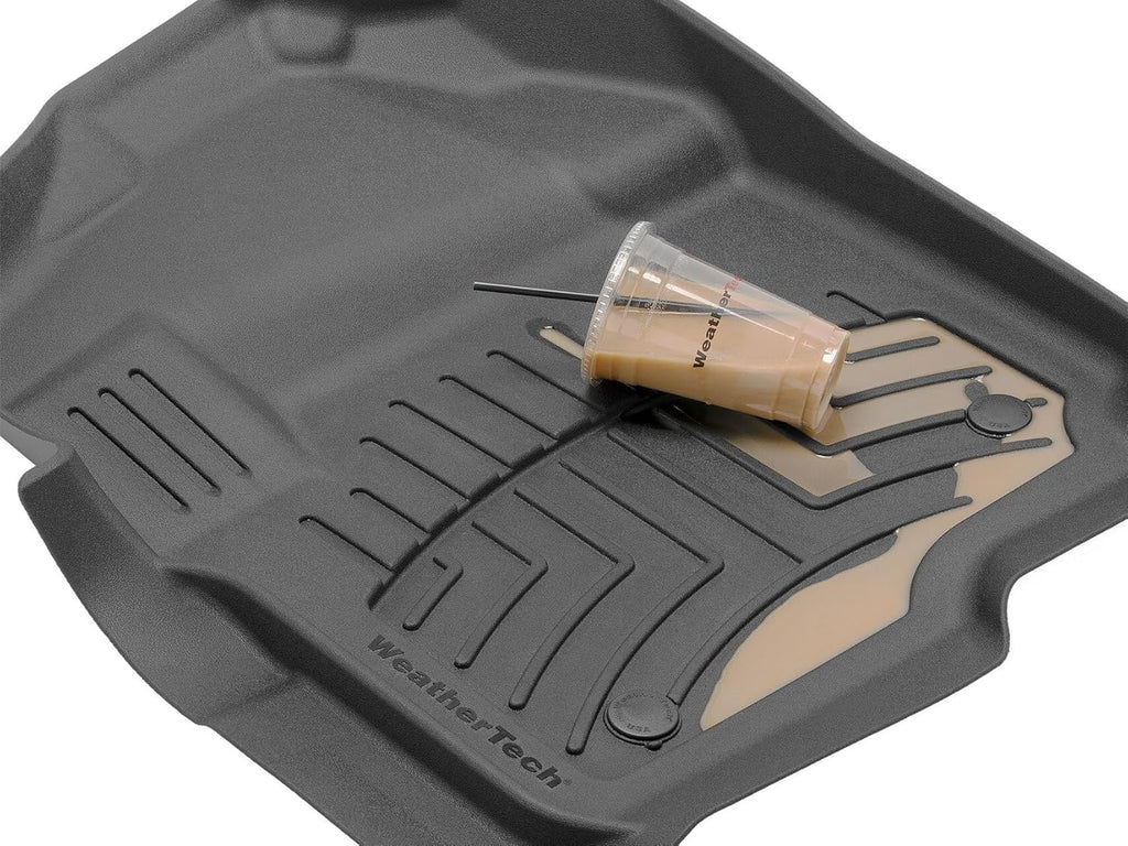 WeatherTech FloorLiner HP Custom Fit Floor Mats for Dodge Ram Truck 1500, Ram 1500 1st & 2nd Row (441428-1-2IM), Black