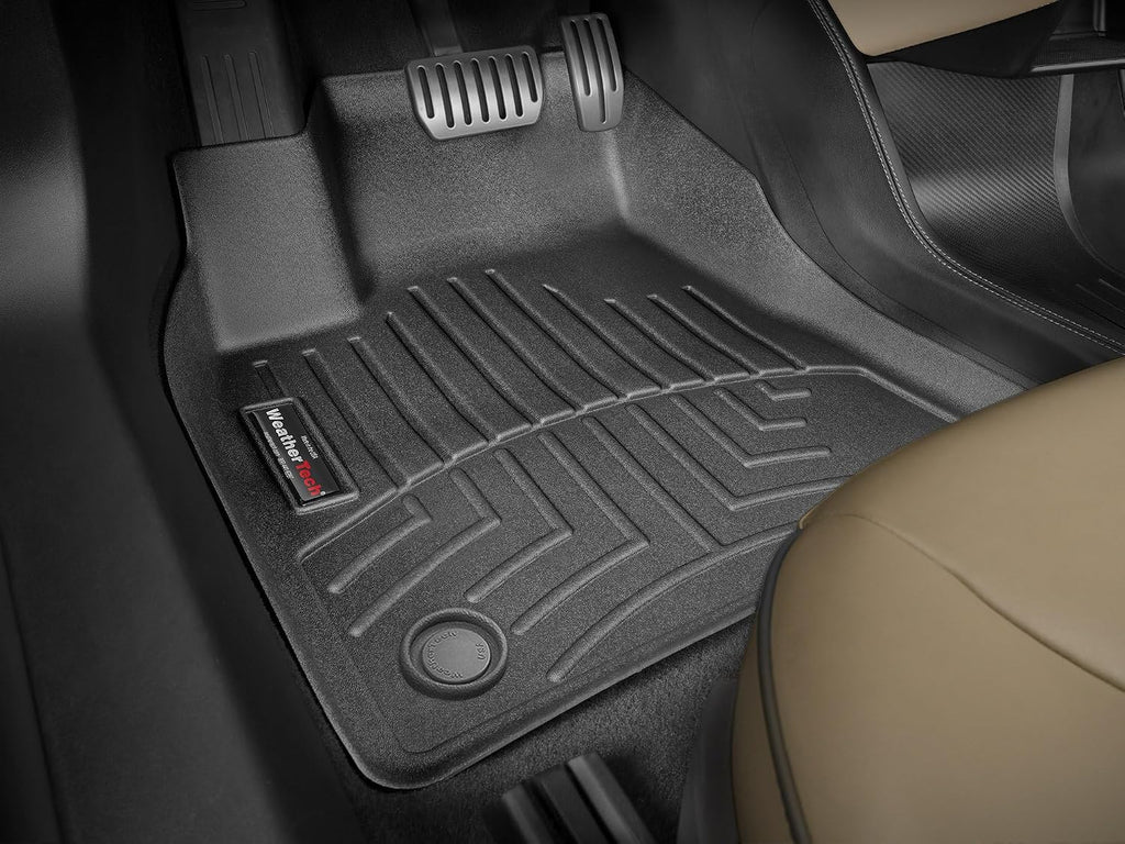 WeatherTech Custom Fit FloorLiners for Tesla Model S - 1st Row (4416661), Black