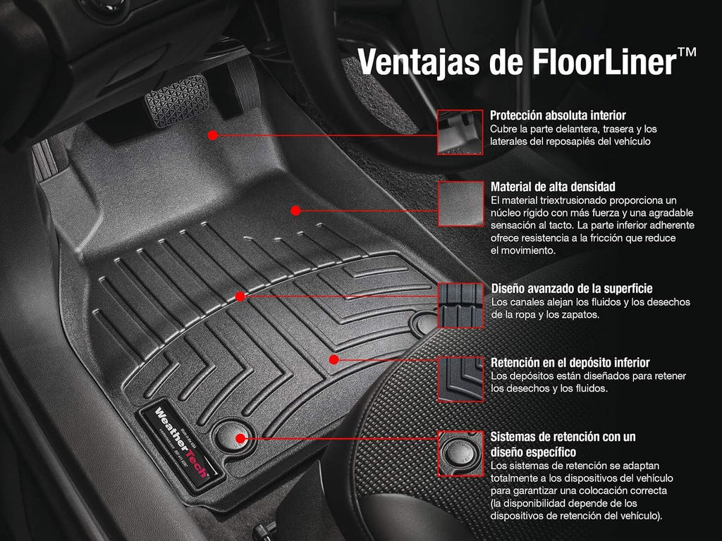 WeatherTech FloorLiner HP Custom Fit Floor Mats for Audi A3 Sportback e-tron, RS3, A3-1st Row (474961IM), Cocoa