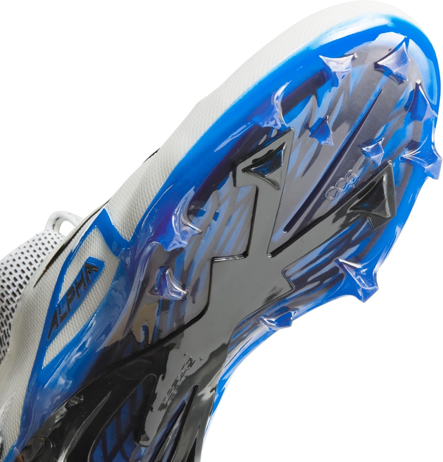 Nike Alpha Menace Elite 3 White/Particle Grey/Opti Yellow/Black Mens Football Cleat.