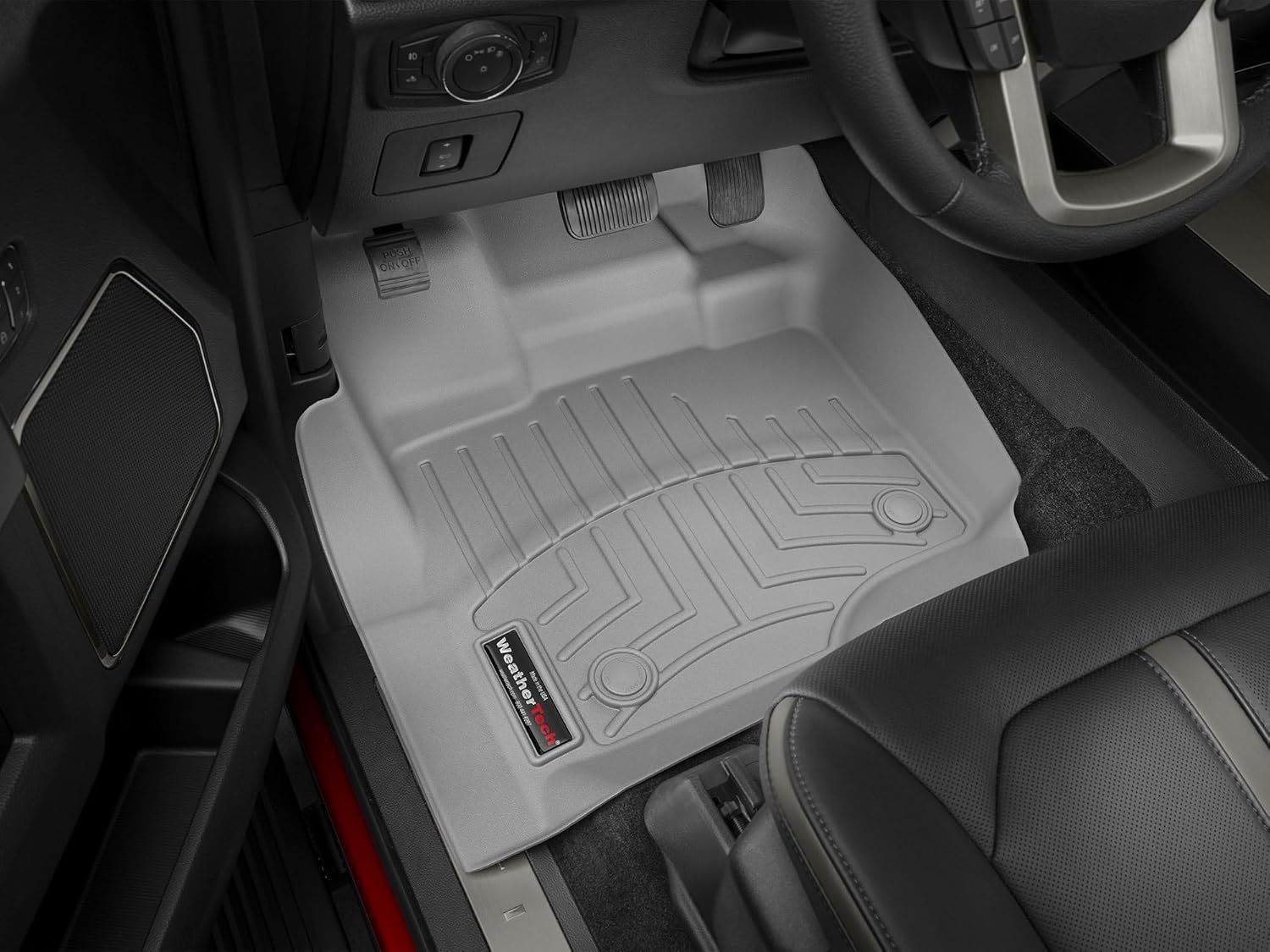 WeatherTech Custom Fit FloorLiners for Chevrolet Silverado 1500, Silverado 2500HD/3500HD, Silverado 1500 LTD - 1st & 2nd Row (441436-1-9), Black