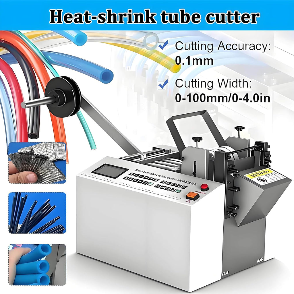 Digital Display Heat-Shrink Tube Cutting Machine, Electric Tube Cold Cutting Machine, Tube Cable Pipe Cutter Cutting Machine,for Sleeve, Rubber/Plastic Tube