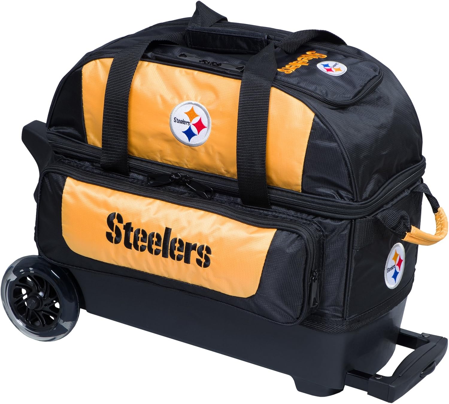 Strikeforce Bowling NFL Two Ball Bowling Roller Bag with Ball, Shoe and Accessory Pockets