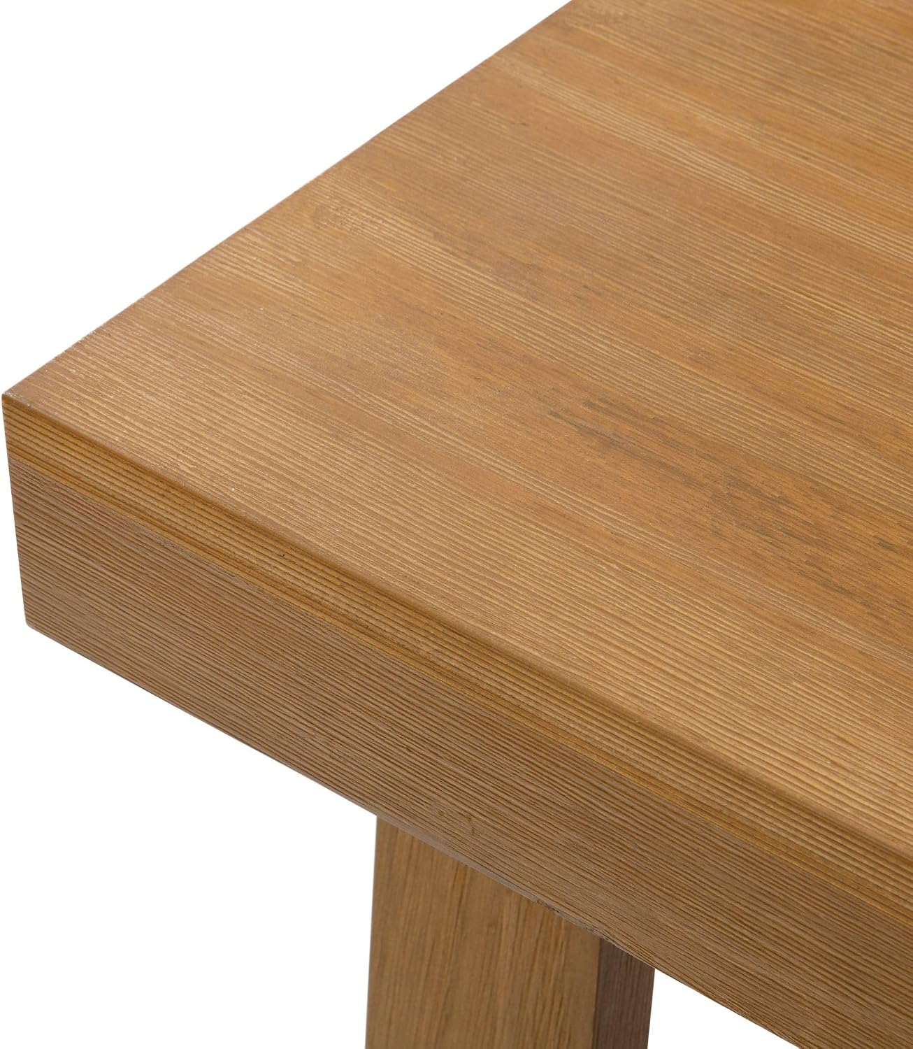 Plank+Beam Classic Rectangular Side Table, 25', Slim Side Table for Living Room, Narrow Nightstand for Small Spaces, Wood End Table for Bedroom, Pecan Wirebrush