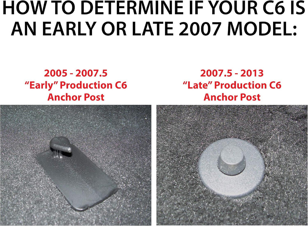Lloyd Mats Floor Mats for Chevrolet C6 Corvette 2007.5-2013.5 | 2PC Front Mats | Charcoal | Non-Slip Backing