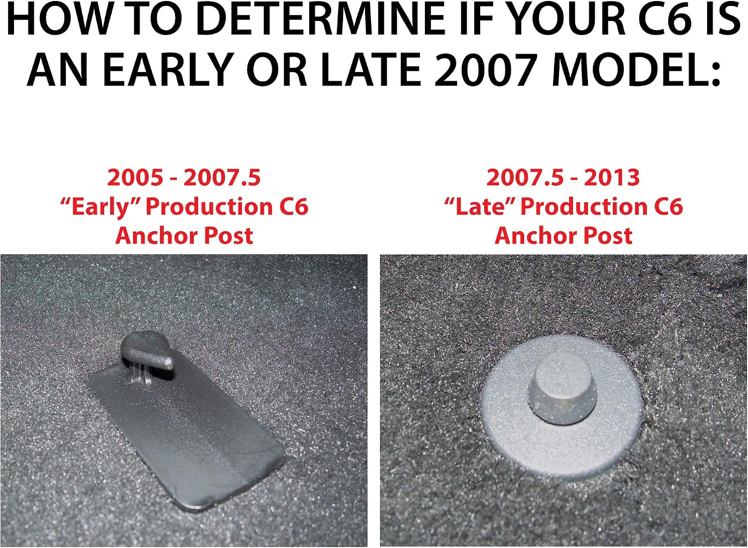 Lloyd Mats Floor Mats for Chevrolet C6 Corvette 2007.5-2013.5 | 2PC Front Mats | Charcoal | Non-Slip Backing