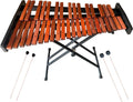 37 Note Xylophone Professional Wooden Glockenspiel Xylophone With Height Adjustable Stand,2 pairs Mallets and Carry Bag