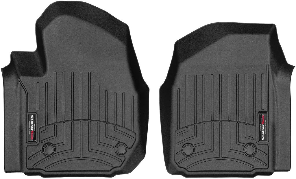WeatherTech Custom Fit FloorLiners for Chevrolet Silverado 2500HD/3500HD, Sierra 2500HD / 3500HD, Sierra 1500-1st Row (4415431V), Black