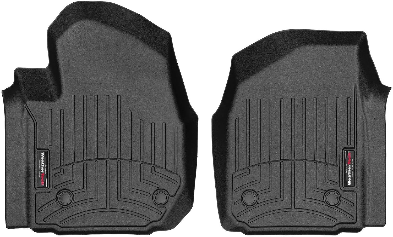 WeatherTech Custom Fit FloorLiners for Chevrolet Silverado 2500HD/3500HD, Sierra 2500HD / 3500HD, Sierra 1500-1st Row (4415431V), Black