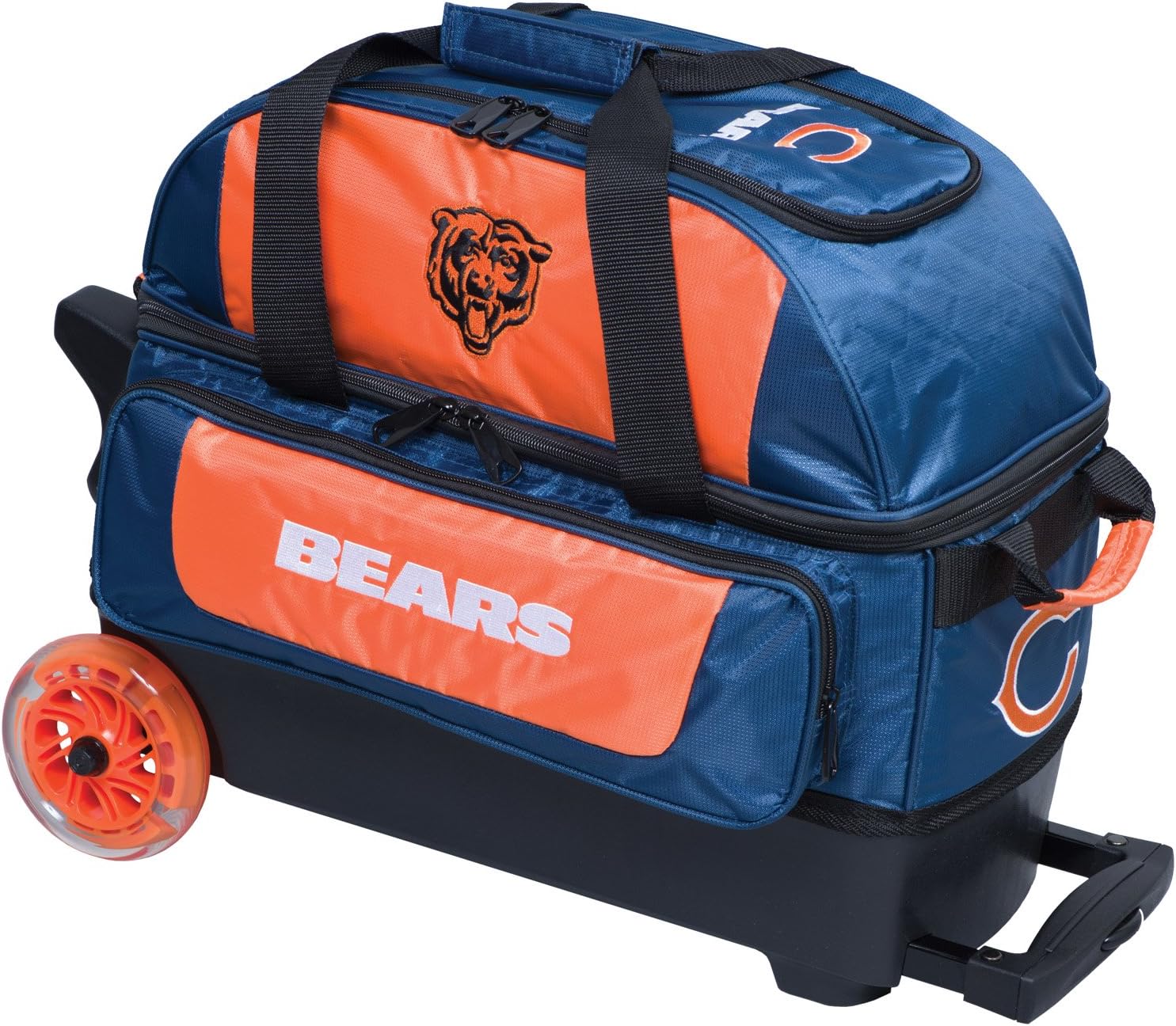 Strikeforce Bowling NFL Two Ball Bowling Roller Bag with Ball, Shoe and Accessory Pockets
