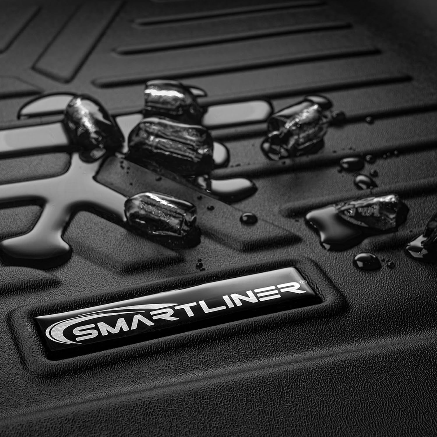 SMARTLINER All Weather Protection Custom Fit 2 Row Floor Mat Liner Set Compatible with 2019-2025 Chevrolet Silverado 1500