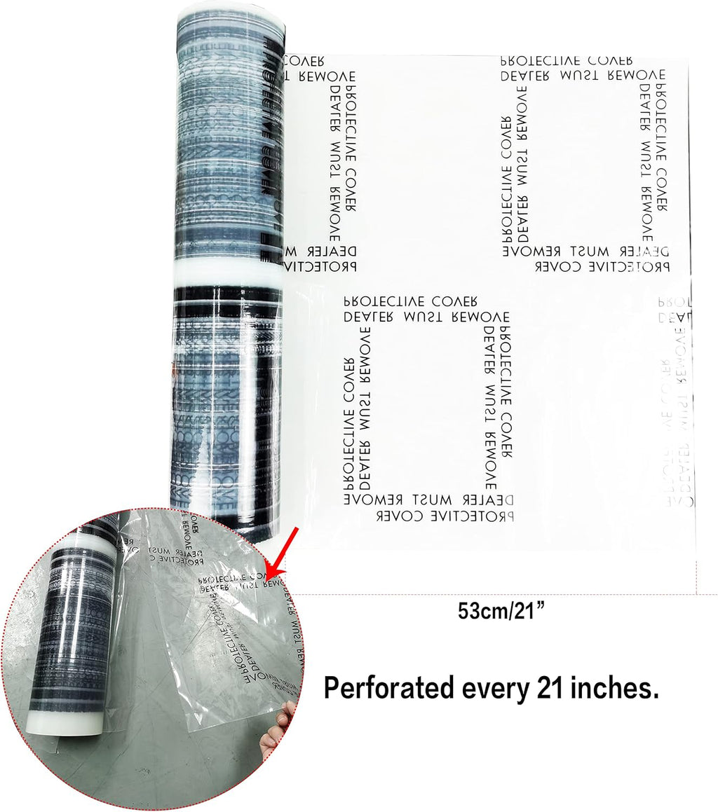 HFS(R Car Floor Mat Carpet Protector Interior Protection Film Clear Adhesive Roll Breakpoint Cover Sheet 24 in X 600FT 4 Mil Thickness