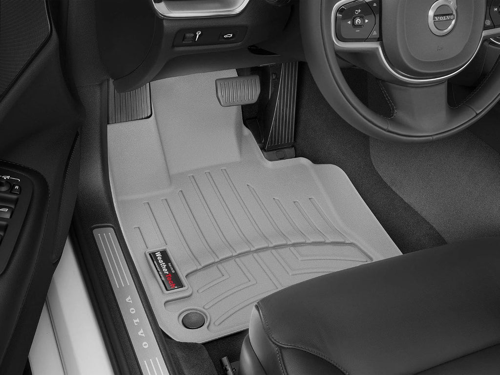 WeatherTech Custom Fit FloorLiners for Volvo V60 Recharge, V60, S60, V60 Cross Country - 1st Row (4615251), Grey