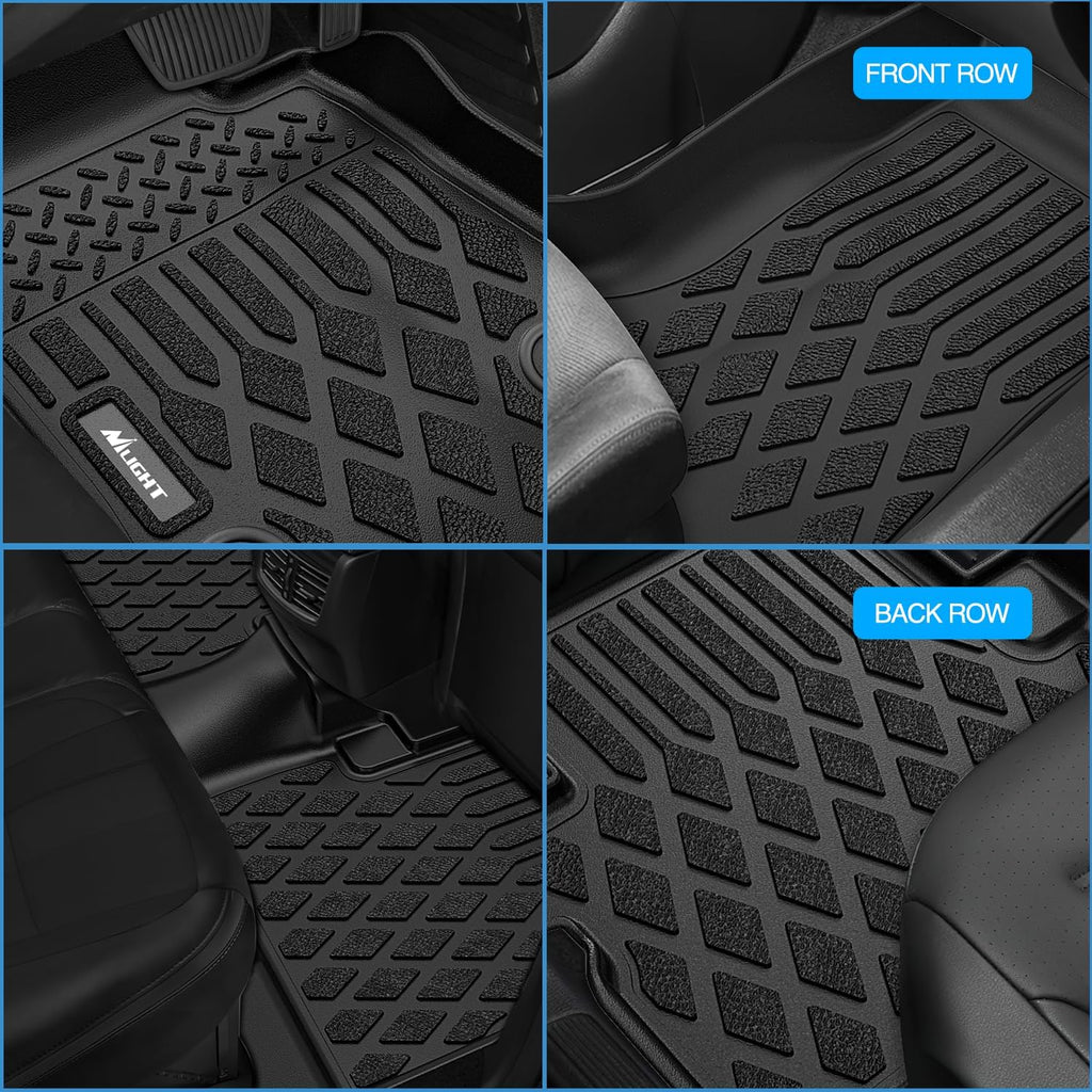 Nilight TPE Floor Mats for Honda Odyssey 2011 2012 2013 2014 2015 2016 2017 All Weather Custom Fit Heavy Duty Floor Liners