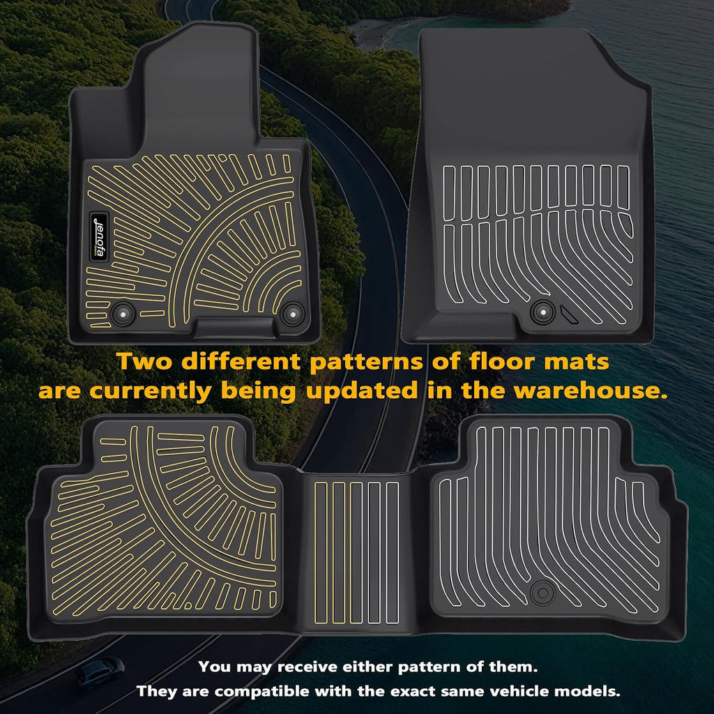 Jenofa-Car Floor Mats & Cargo Liner for Nissan Rogue 2014-2020 (Not Fit 7-Seat or Hybrid or Rogue Sport) All Weather Floor Mats Waterproof Durable Custom Floor Liners for Rogue Accessories Black