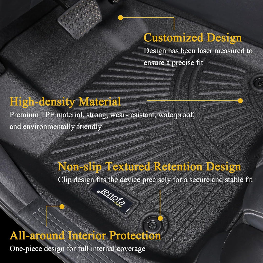Jenofa-Car Floor Mats & Upper Cargo Liner for Honda CRV & CRV Hybrid 2023-2026 All Weather Floor Mats Set for CRV Full Set Durable Floor Liners for Honda CRV Accessories 2026