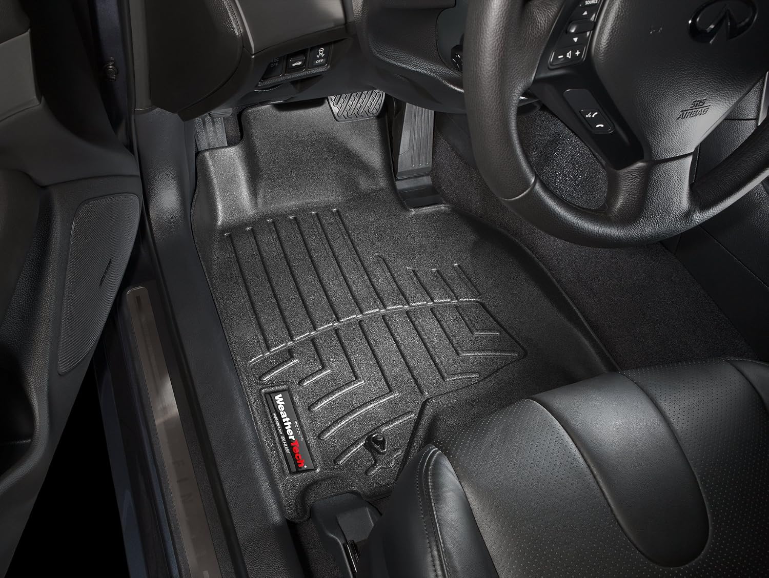 WeatherTech Custom Fit FloorLiners for Infiniti G, G, 1st Row (441561), Black