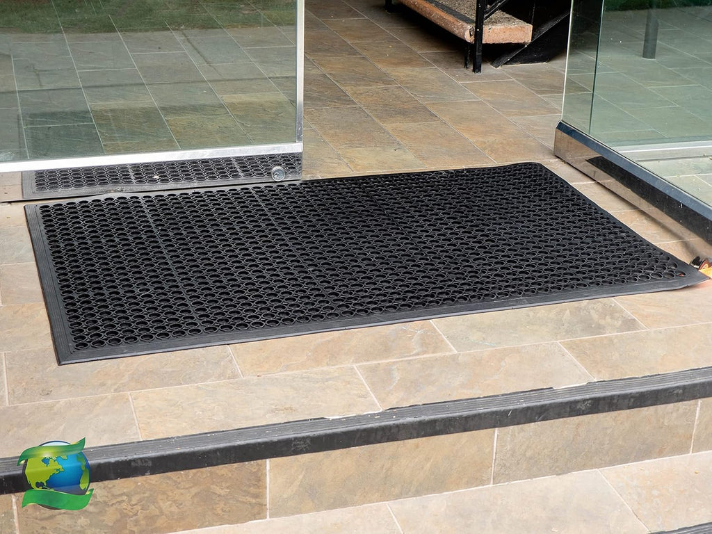 Envelor Anti Fatigue Mat 2 Pack Rubber Floor Mats Door Mat Non Slip Drainage Mat for Entryway, Kitchen, Restaurant, Garage, Heavy Duty Use Doormat, Commercial Floor Mat Industrial 36 x 60 Inches