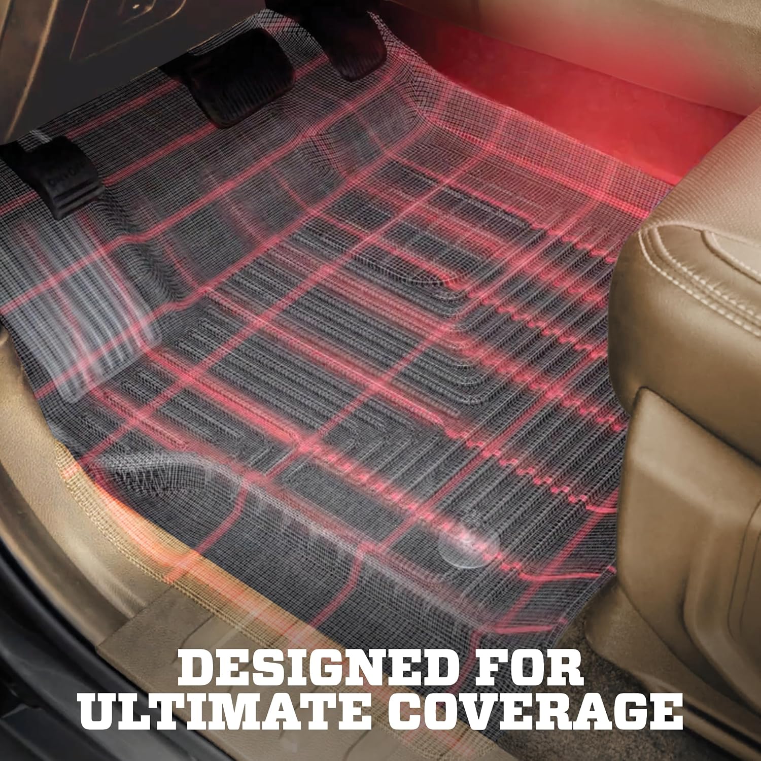 Husky Liners Weatherbeater Floor Mats | Fits 2007-2014 Ford Edge; 2007-2015 Lincoln MKX | Front & 2nd Row, 3-pc Tan - 99763