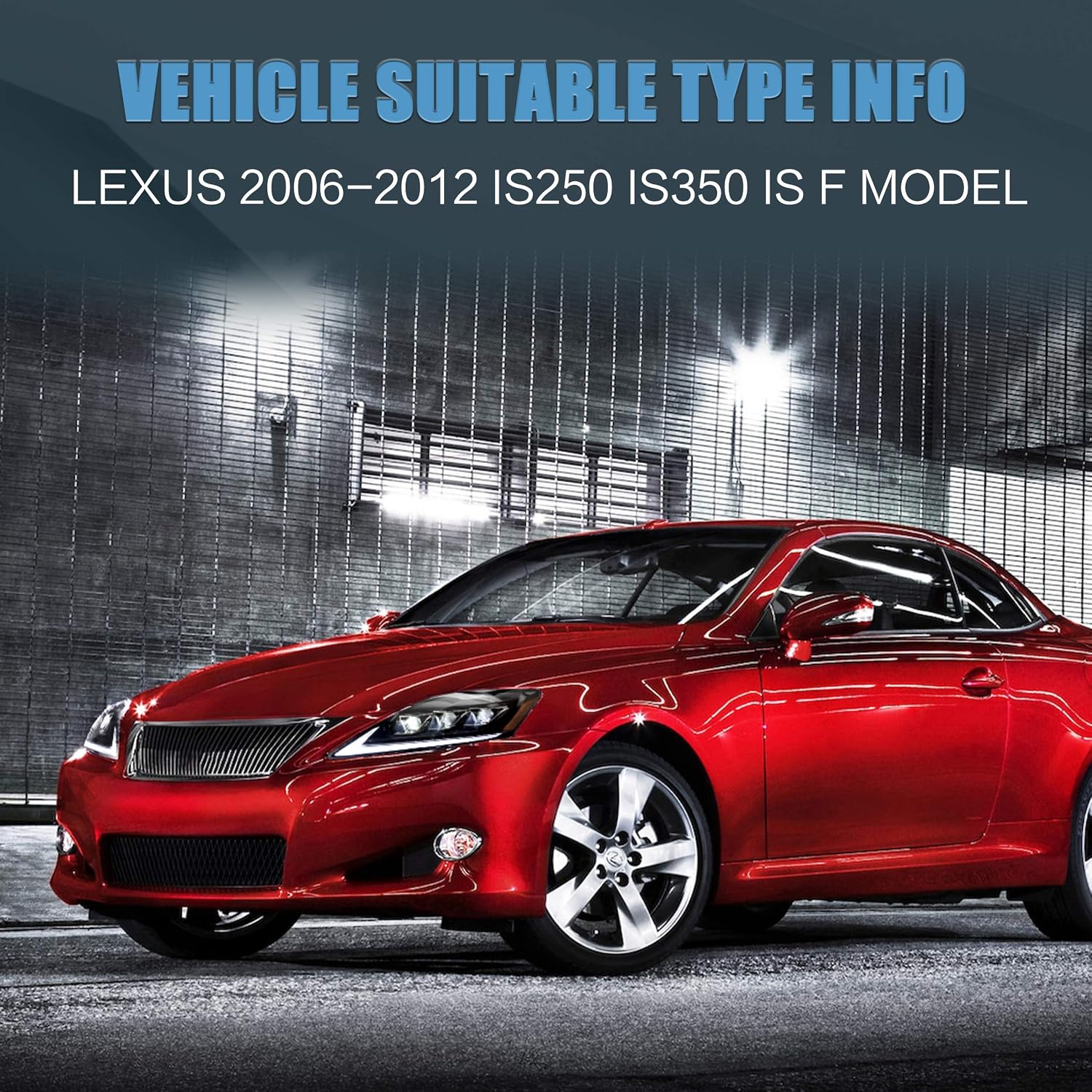 VLAND Headlights and Tail lights Fit for Lexus IS250 IS350 IS22d 2006-2012, ISF 2008-2014 4-Door, Amber+ Red