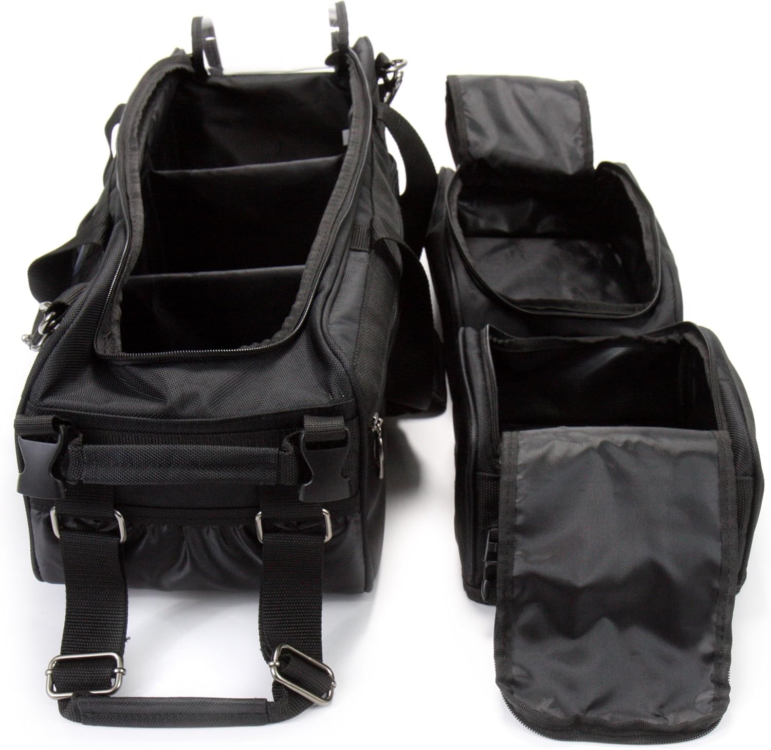 3 Ball Deluxe Bowling Tournament Roller Tote with detachable Shoe and Accessory Bag