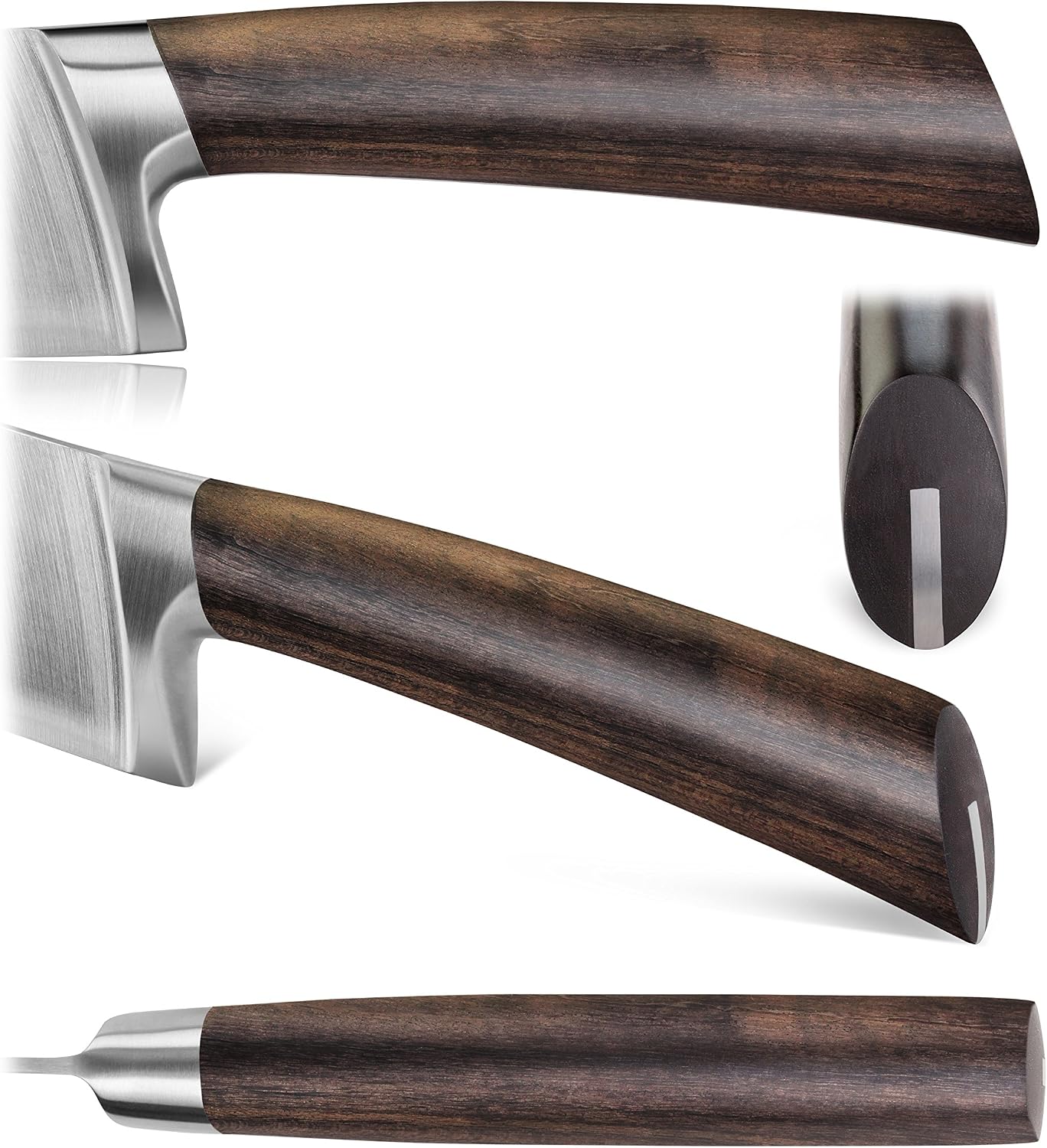 Cangshan TA Series 1021356 Swedish 14C28N Steel Forged 3-Piece TAI Knife Block Set, Walnut