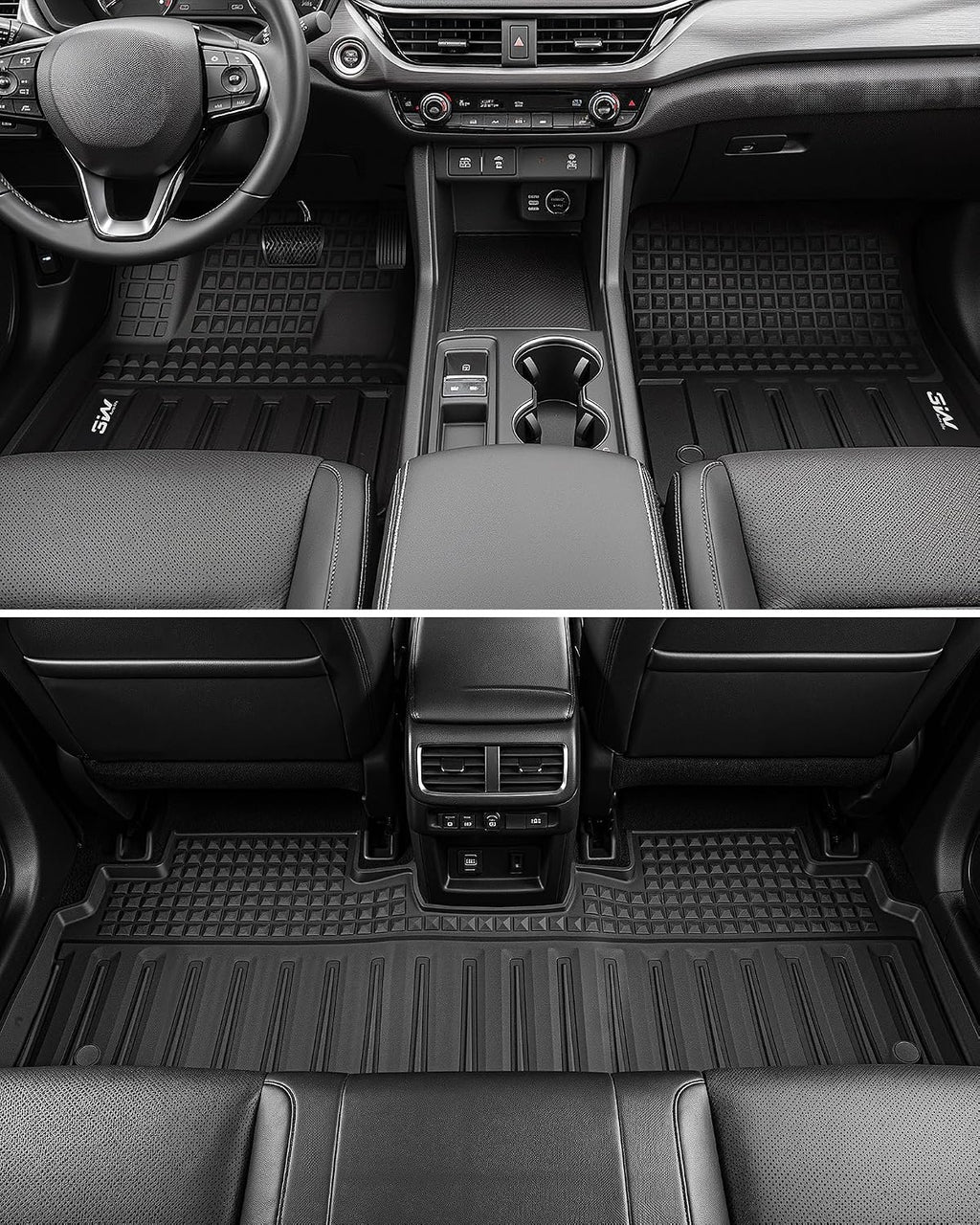3W Floor Mats & Cargo Liner for 2024 2025 2026 Honda Prologue & Chevrolet Blazer EV, All Weather Protection Car Mats with Backrest Mat, Back Seat Cover Protector for 2025 Prologue Accessories, Black