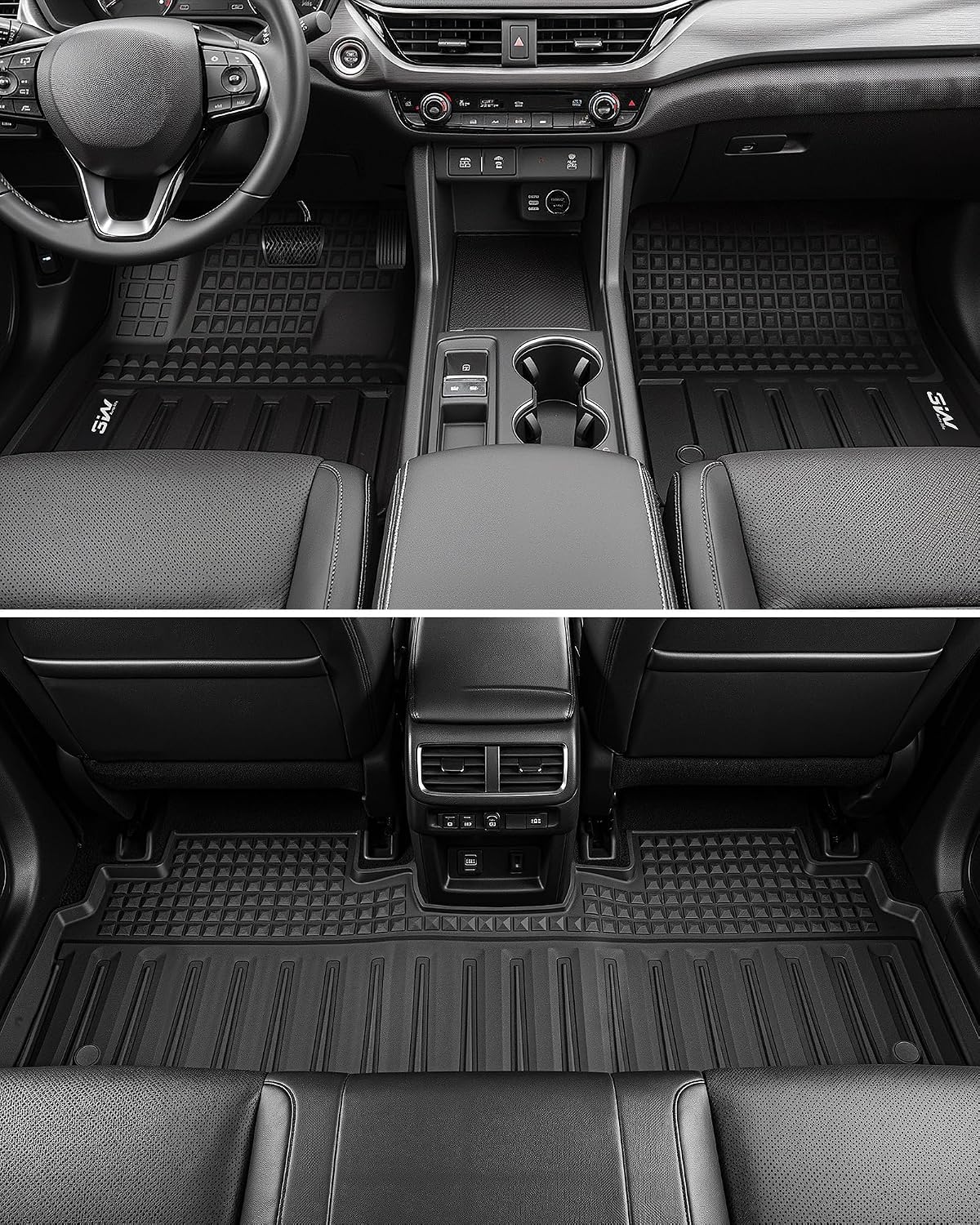 3W Floor Mats & Cargo Liner for 2024 2025 2026 Honda Prologue & Chevrolet Blazer EV, All Weather Protection Car Mats with Backrest Mat, Back Seat Cover Protector for 2025 Prologue Accessories, Black