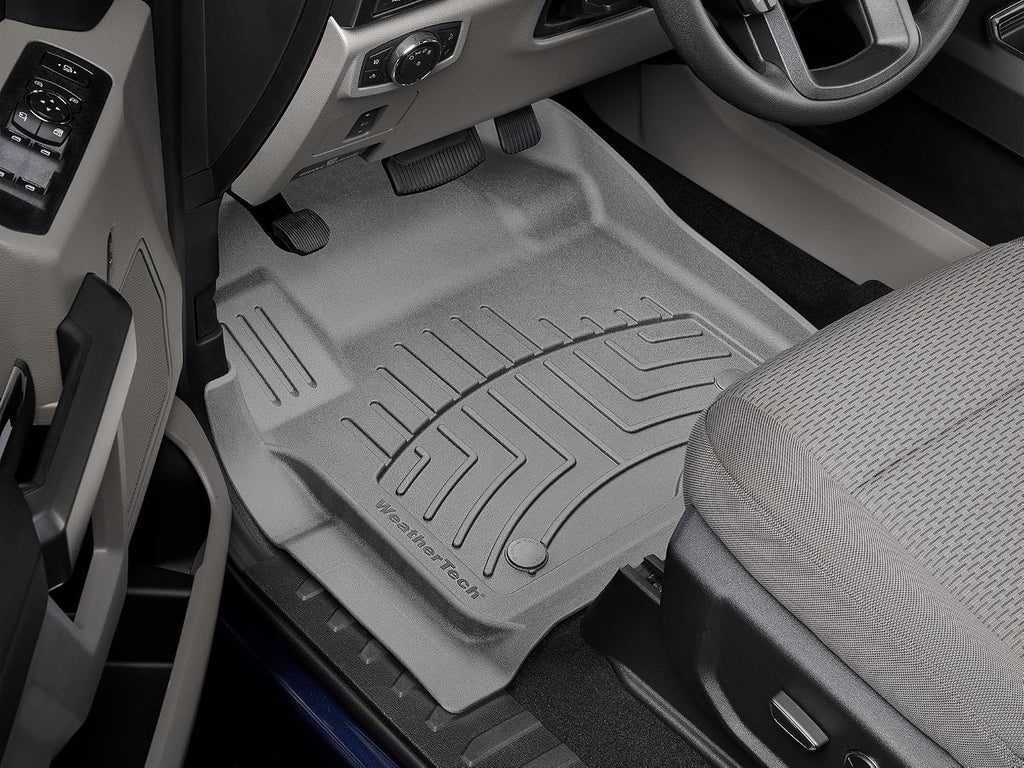 WeatherTech FloorLiner HP Custom Fit Floor Mats for Ford Super Duty - 1st Row (4610121IM), Grey