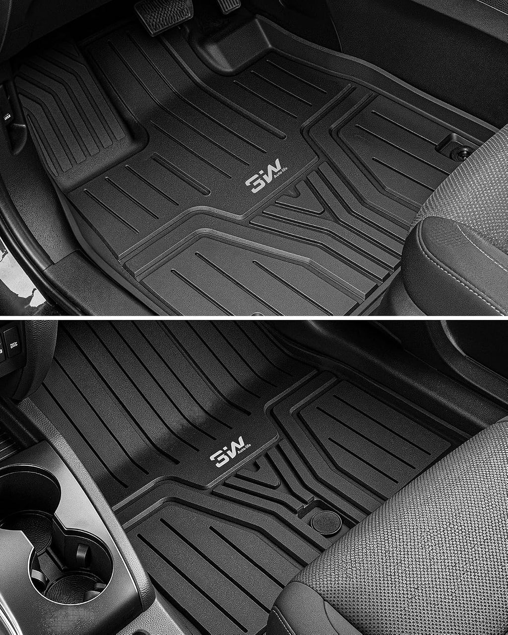 3W Floor Mats and Cargo Mat for Honda Passport 2026, All Weather TPE Custom Fit Passport Floor Liner 1st & 2nd Row & Trunk Mat with Backrest Mat, Full Set for 2026 Honda Passport Accessories, Black