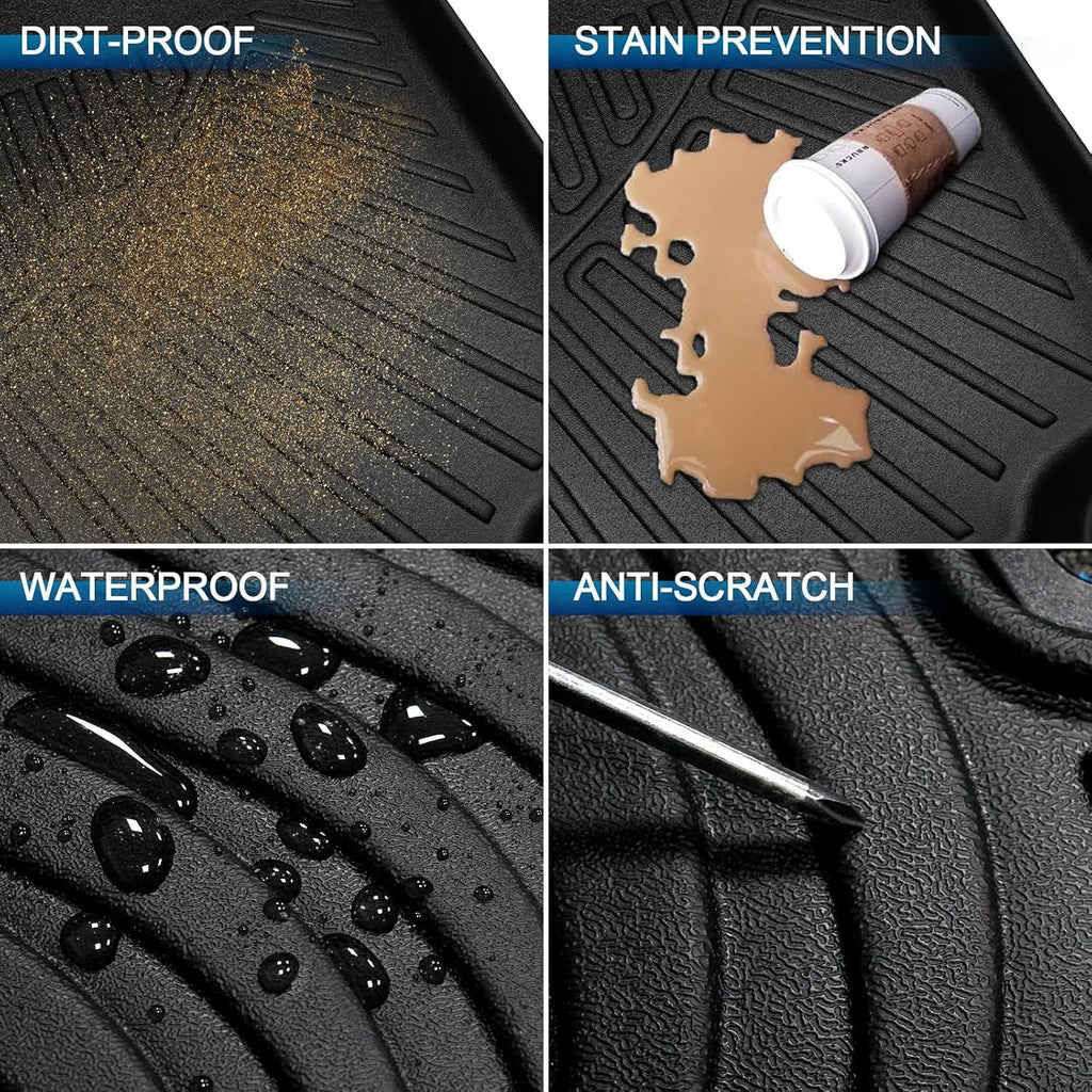 Peleus Floor Mats & Trunk Mat for 2024 2025 2026 Lincoln Nautilus All Weather TPE Protection Floor Liners Full Set with Cargo Liner for Lincoln Nautilus Accessories