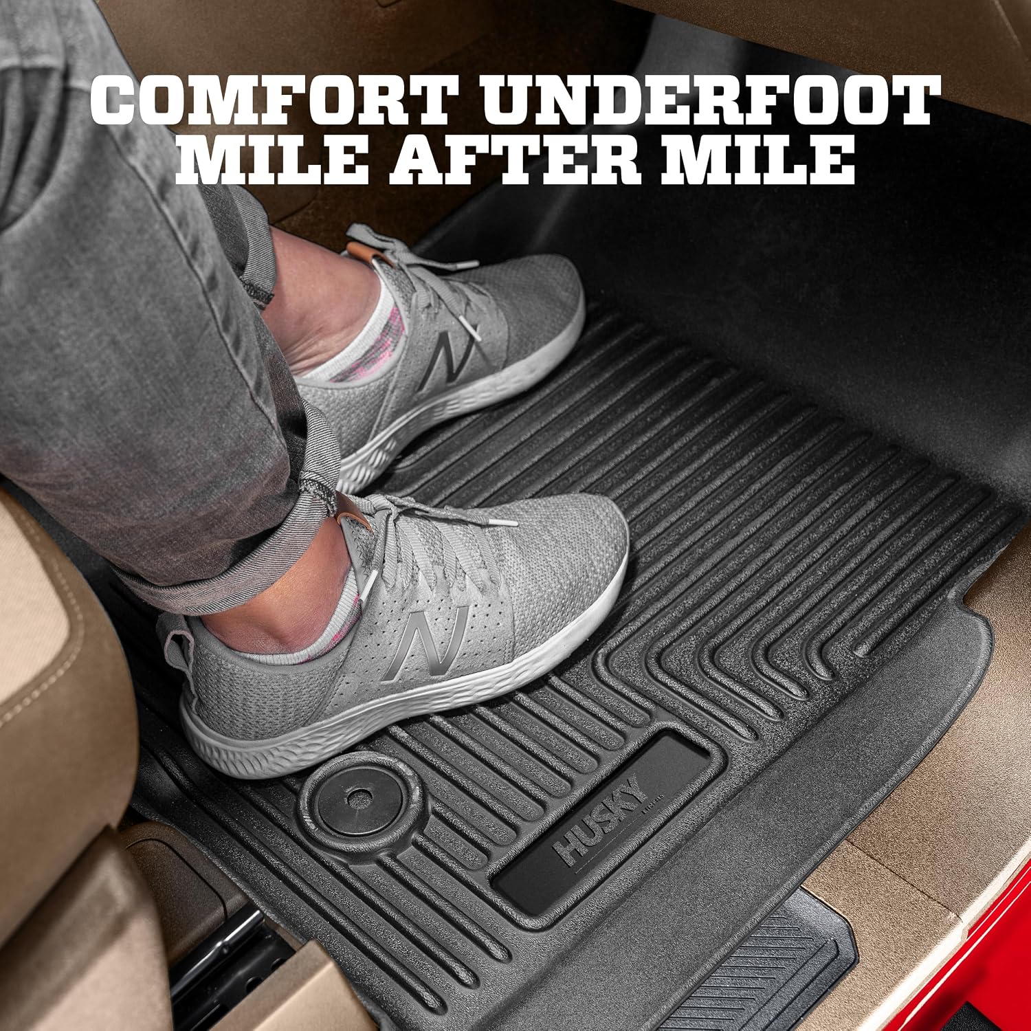 Husky Liners Weatherbeater Floor Mats | Fits 2015-2026 Ford Mustang | Front & 2nd Row, 3-pc Black - 99371