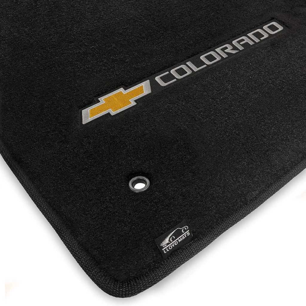 Lloyd Mats Floor Mats for Chevrolet Colorado 2004-2012 | 2PC Front Mats | Charcoal | Non-Slip Backing | Crew Cab