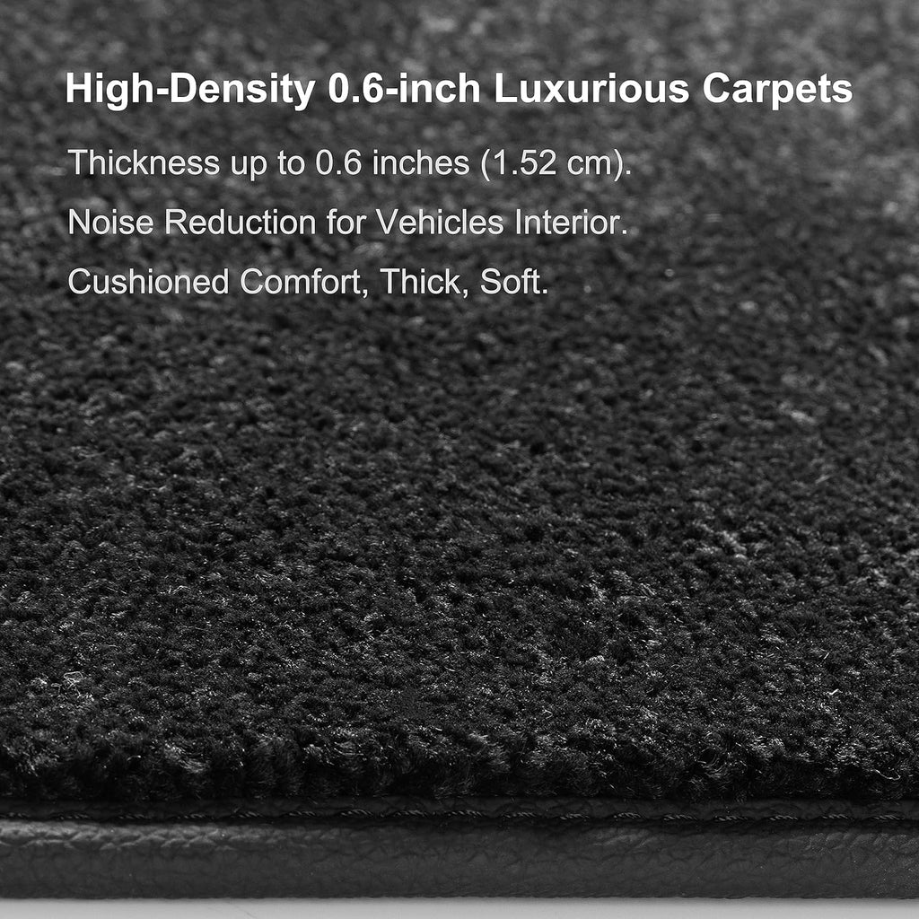 WENNEBIRD Superior Carpet Front Row Floor Mat for 2014-2026 Ram ProMaster (Not for EV & City Models), 0.6-Inch Ultra-Thick, Noise-Reducing, All-Weather Waterproof Anti-Slip – 1-Pc (Black)
