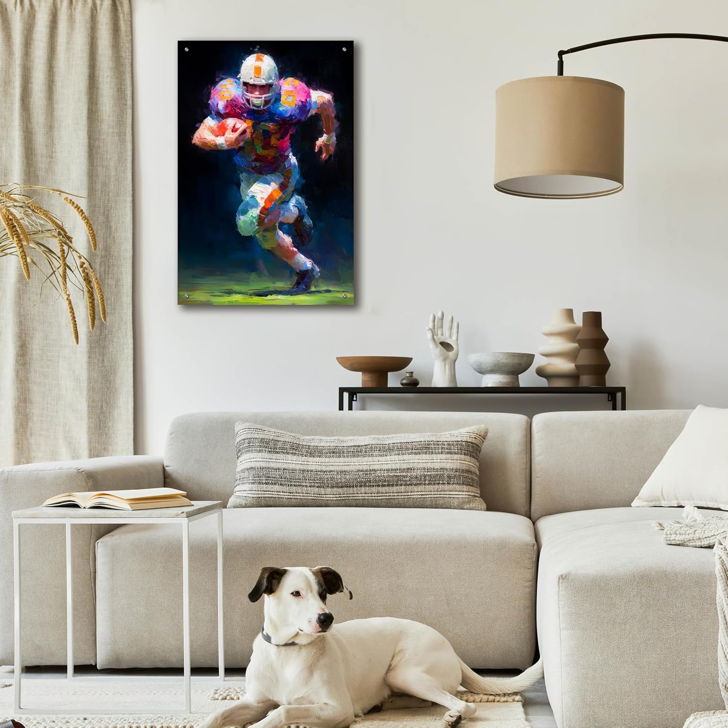 Epic Art 'American Football Legend 2' by Ann Klee Acrylic Glass Wall Art, 24' x 36'