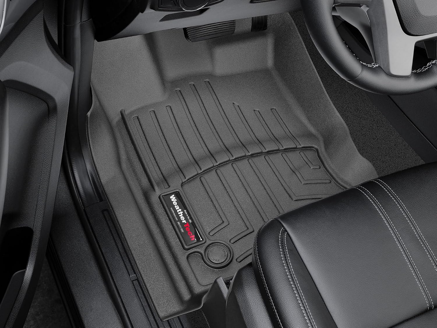 WeatherTech Custom Fit FloorLiners for Ford Ranger - 1st Row (4415181V), Black
