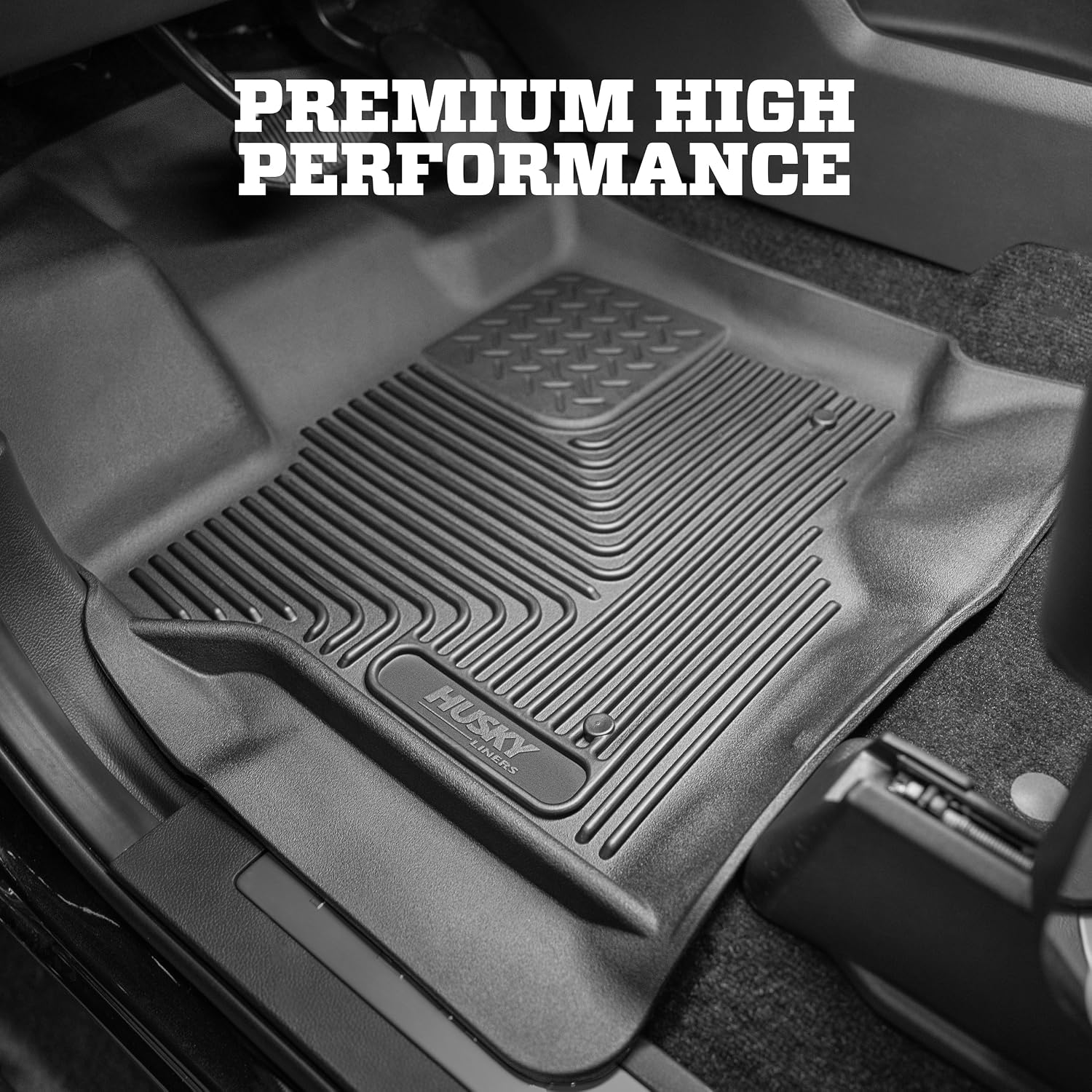 Husky Liners X-act Contour Floor Mats | Fits 2016-2023 Mazda CX - 9 | Front Row, 2-pc Black - 52101