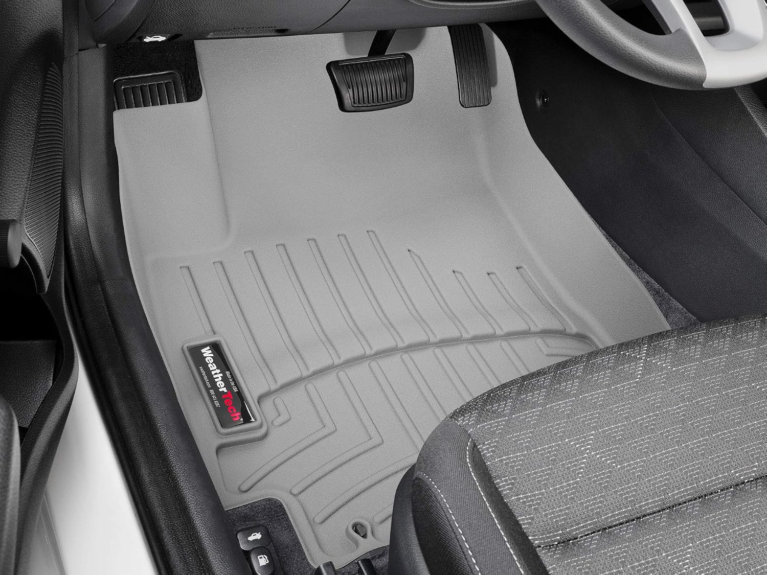 WeatherTech Custom Fit FloorLiners for Kia Rio 5-Door, Rio, 1st Row (4612401), Grey