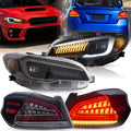 VLAND Headlights and Taillights Fit for 2015-2021 SUBARU WRX/STI 1st Gen, Amber/Clear