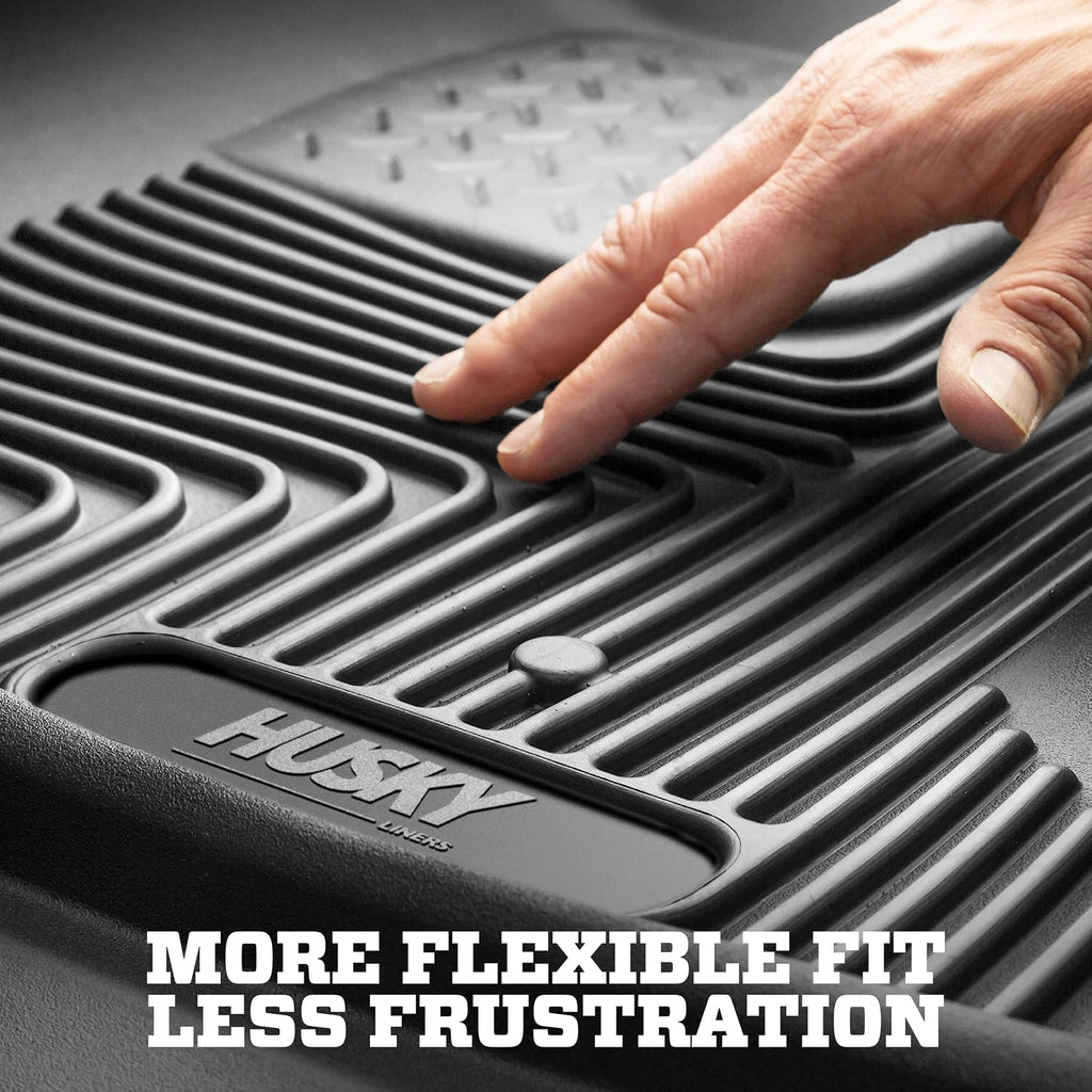 Husky Liners X-act Contour Floor Mats | Fits 2015-2021 Ford Transit 150/250/350/350HD | Front Row, 2-pc Black - 53481