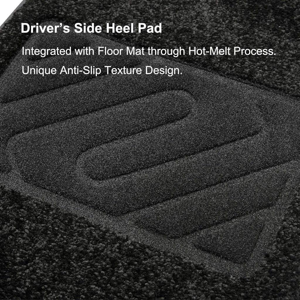 WENNEBIRD Superior Carpet Front Row Floor Mat for 2014-2026 Ram ProMaster (Not for EV & City Models), 0.6-Inch Ultra-Thick, Noise-Reducing, All-Weather Waterproof Anti-Slip – 1-Pc (Black)